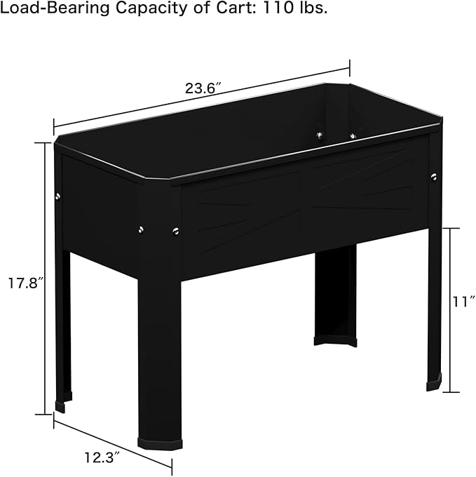 Raised Garden Bed with Detachable Tall Legs Elevated Metal Planter Box - Image 2