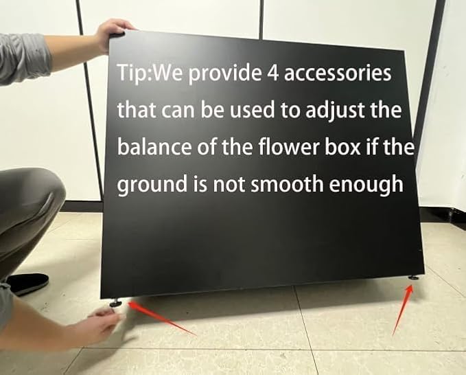 38" L x 13" W x 30" H Metal Tall Rectangular Planter - Image 6