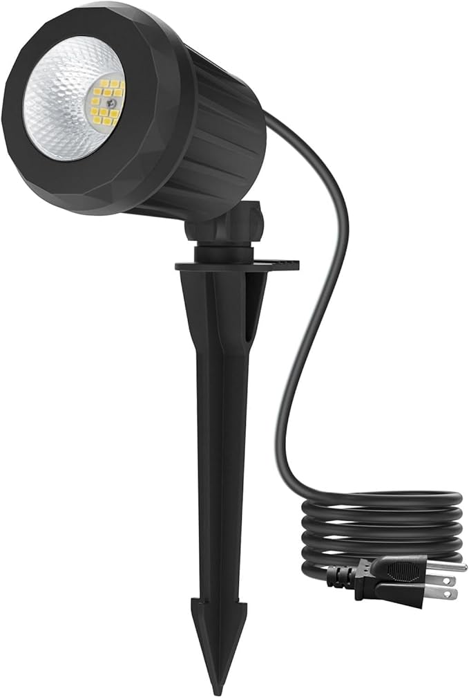 Spotlight Outdoor – 120V Plug-in, 2700K Warm White LED Landscape Spot Lights by Holeva
