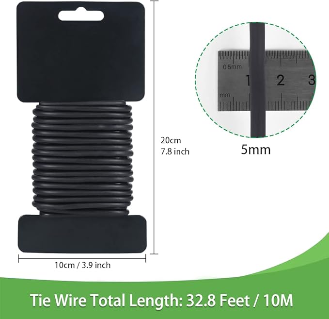 Tenn Well 5mm Plant Ties, 32 Feet Soft Garden Wire Ties - Image 7