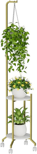 Plant Stand Indoor, 2 Tier Hanging Tall Plant Shelf by VyGrow