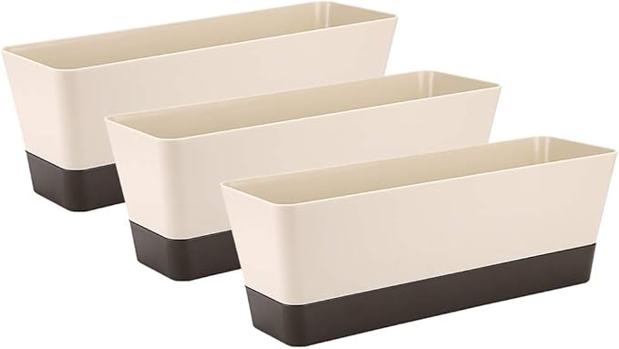 Skelang 3 Pcs Rectangular Plant Pot, Window Planter Box by Skelang