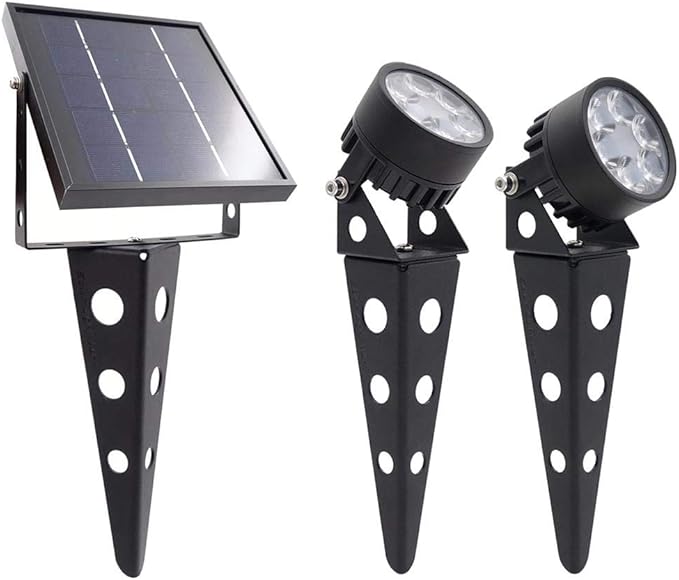 Solar Spot Lights Outdoor Legacy Mini 50X Twin Solar-Powered LED Spotlight by SolarLightMart