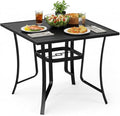 Tangkula 37" Metal Patio Dining Table by TANGKULA