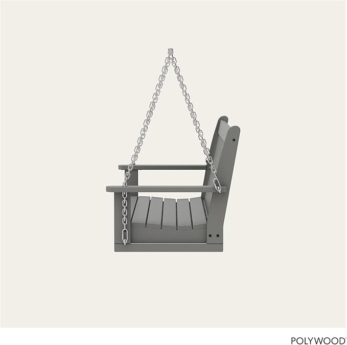 POLYWOOD GNS60GY Vineyard 60" Swing, Slate Grey - Image 5