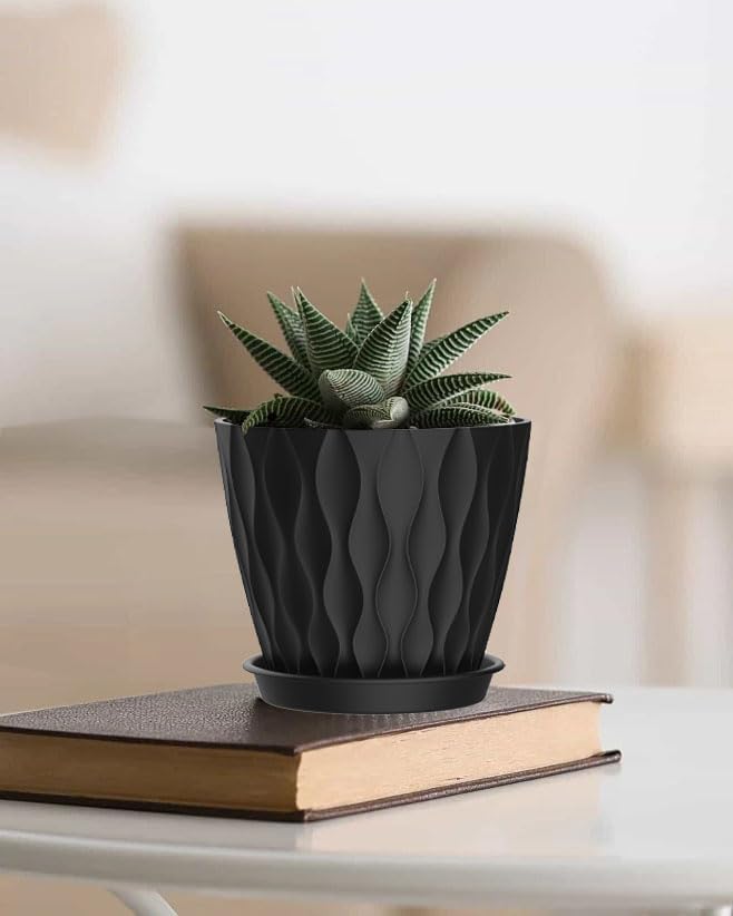 6 Inch Plant Pots, 6 Pack Indoor Flower Pots, Planters - Image 7