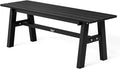 VINGLI 47” Outdoor HDPE Bench, Weatherproof Garden Bench w/Metal Legs, Poly by VINGLI