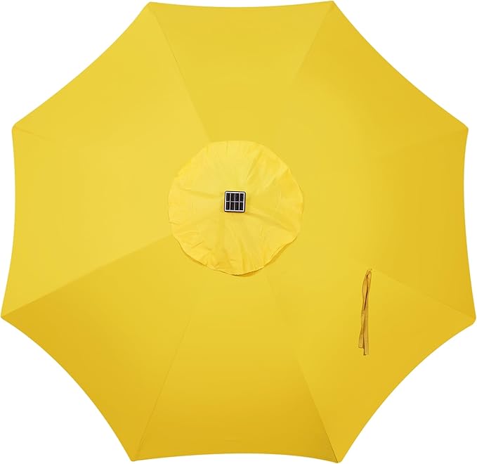 Blissun 9 ft Solar Umbrella, 32 LED Lighted Patio Umbrella, Table Market - Image 4
