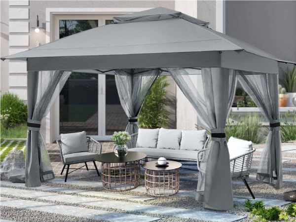 COOSHADE 13x13 Pop Up Gazebo Tent Outdoor Canopy Patio Shelter - Image 6