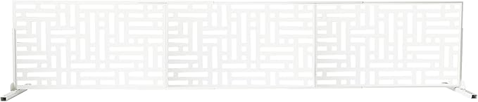 Oakland Living 6 ft. X 4 ft. White Freestanding Metal Privacy Screen Room - Image 7