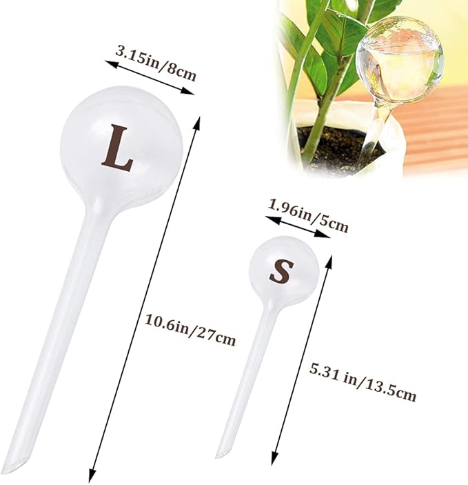 10 Pcs Clear Plant Watering Globes, Plastic Self-Watering Bulbs, Flower - Image 2