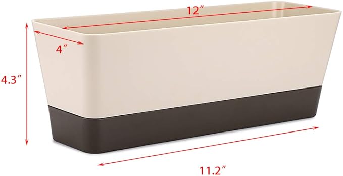 Skelang 2 Pcs Rectangular Plant Pot, Window Planter Box - Image 4