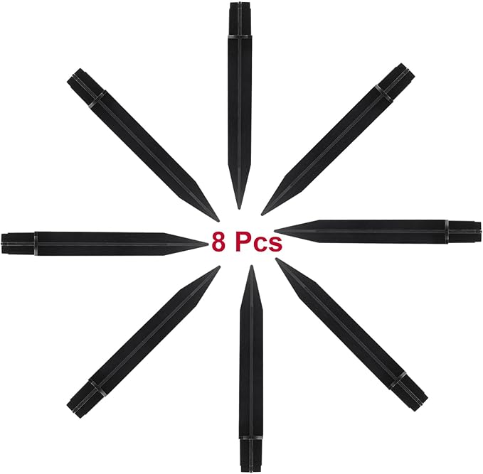 Biaungdo 8 Pcs Ground Spike, 8.25 Inch Black Reinforced Plastic Ground Spikes - Image 6