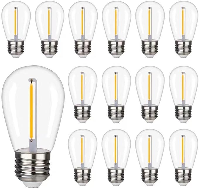 Shatterproof LED String Lights, Waterproof, Warm White 2200K, E26 Base by CLSETAIC