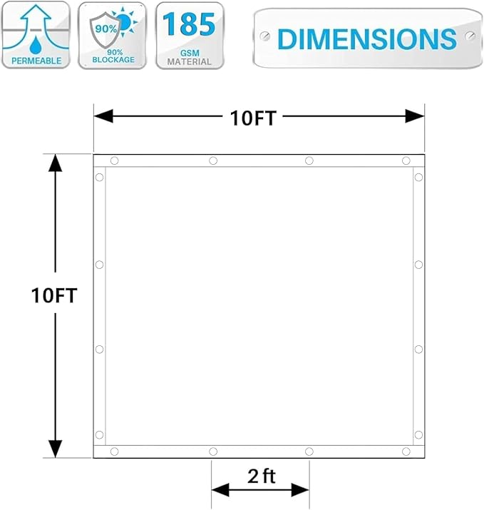 90% Shade Cloth Sun Shade Fabric Privacy Screen Shade Cover - Image 3
