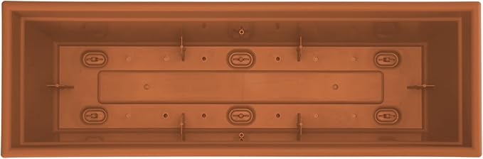 Bloem Dayton 24" Terra Cotta Recycled Plastic Rectangle Window Box Planter - Image 5