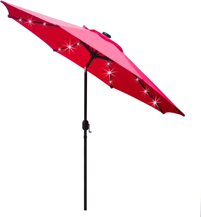 Sunnyglade 9' Solar LED Lighted Patio Umbrella by Sunnyglade