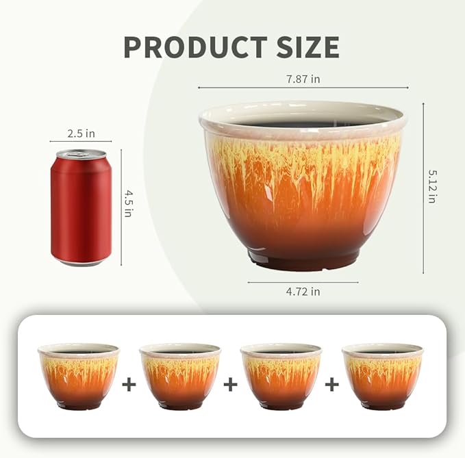 4 Pack Plastic Plant Pots Indoor - Image 2