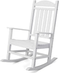 Devoko HDPE Rocking Chair Plastic Outdoor Indoor Patio Rocker Chair High Back by DEVOKO