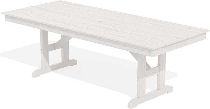 SERWALL Outdoor Dining Table, All Weather HDPE Outdoor Furniture by SERWALL