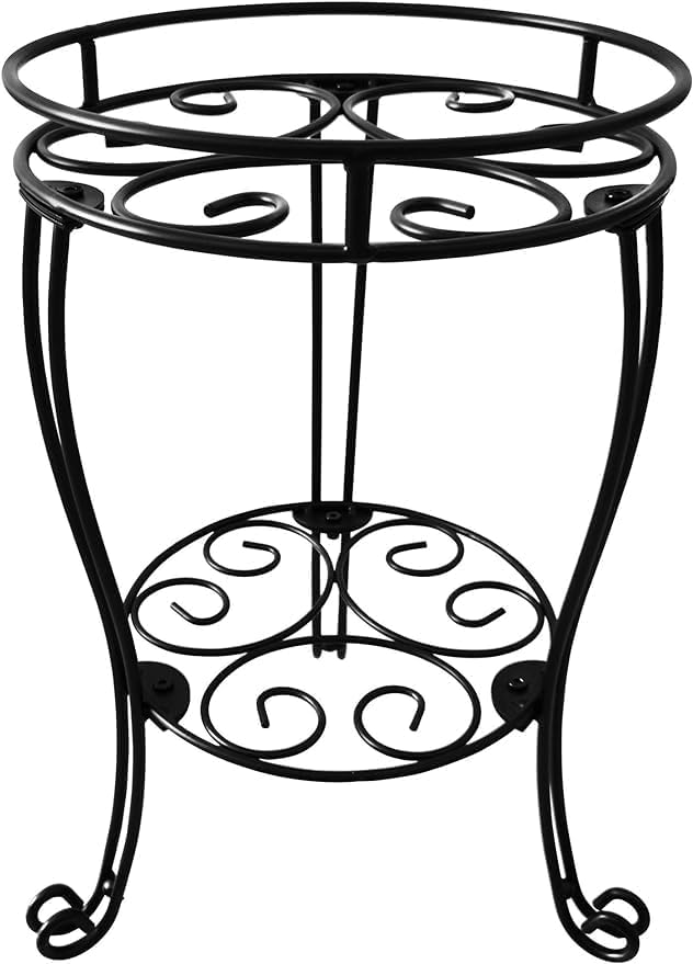 11.8 inches Diameter Tall Metal Plant Stand by TREEZITEK