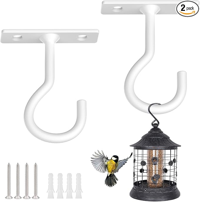 Ceiling Hooks for Hanging Plants 2pack 2.5inch Wall Mount Plant Hooks Meatl by QTJUST
