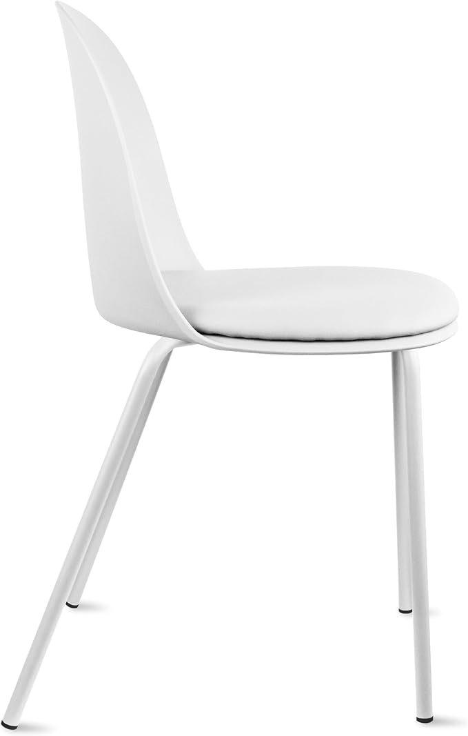 2xhome Modern Stackable Armless Dining Chair | Plastic Shell Seat - Image 9