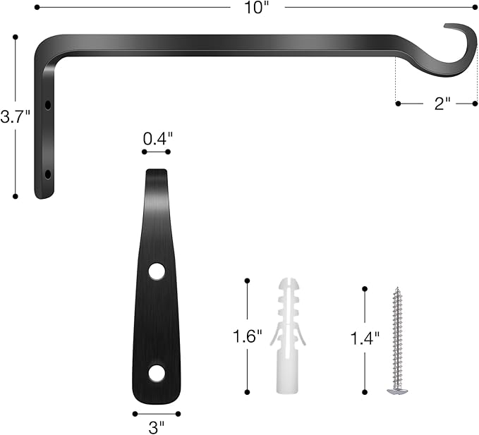 Worth Garden 6-Pack 10" Plant Hanger Bracket - Image 4
