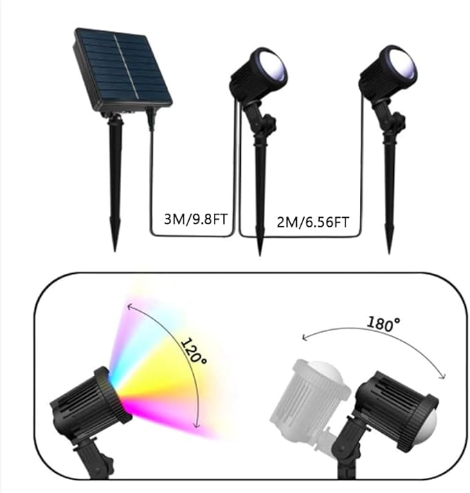 Smart Landscape Spotlights, Solar Low Voltage IP67 Waterproof Outdoor Spot - Image 8