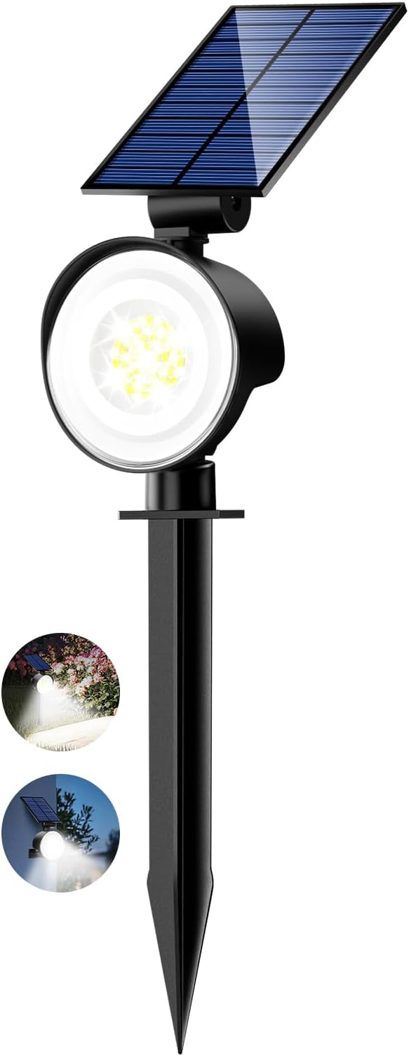 nipify 1 Pack Solar Spot Lights Outdoor Waterproof by Nipify
