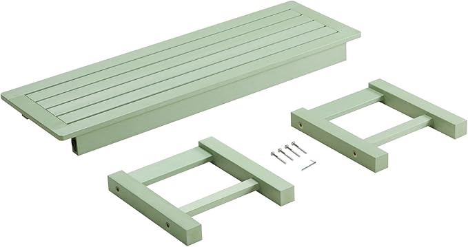 Psilvam 2-Person Outdoor Poly Lumber Patio Backless Bench, Fade-Resistant & - Image 8