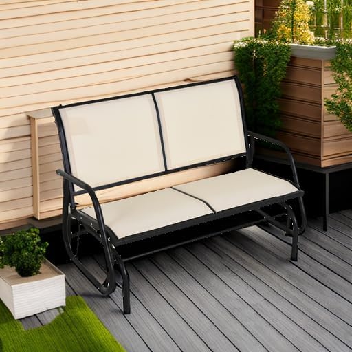 Outsunny 2-Person Outdoor Glider Bench, Patio Double Swing Rocking Chair - Image 6