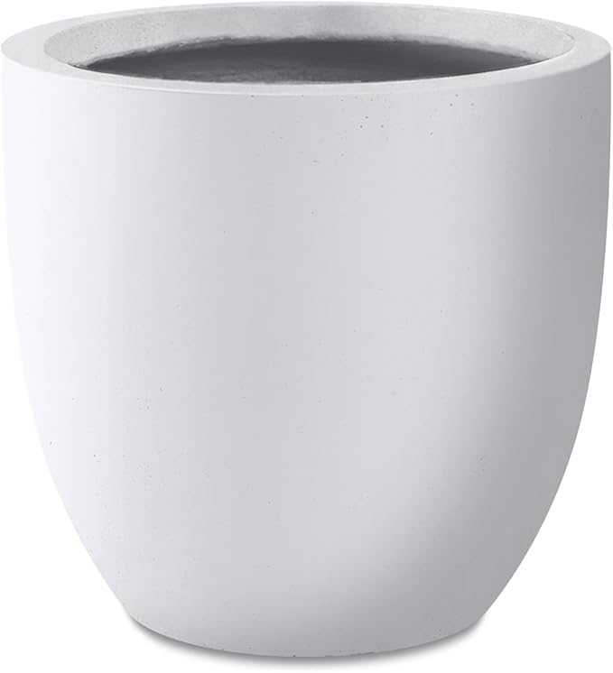 Kante 16.5" Dia Round Concrete Planter, Large Outdoor Modern Indoor Decorative by Kante