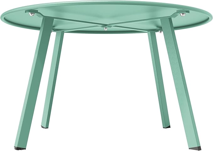 Grand Patio Round Steel Patio Coffee Table, Weather Resistant Outdoor Large - Image 8