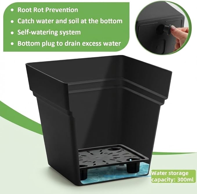 6-Pack 7'' Square Planters - Image 3