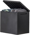 Keter City 30 Gallon Resin Outdoor Storage Box & Patio Side Table by Keter