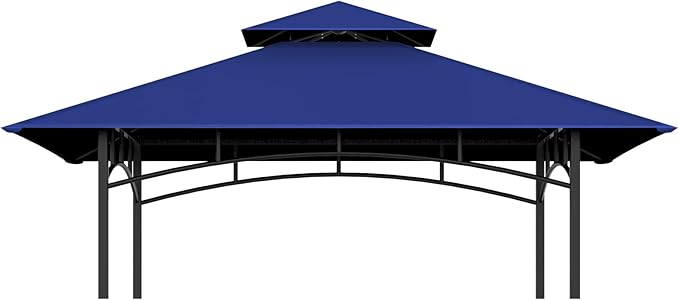 Grill Gazebo Replacement Top, 5 * 8 Outdoor BBQ Top Cover, Double Layer BBQ by COVBOARD