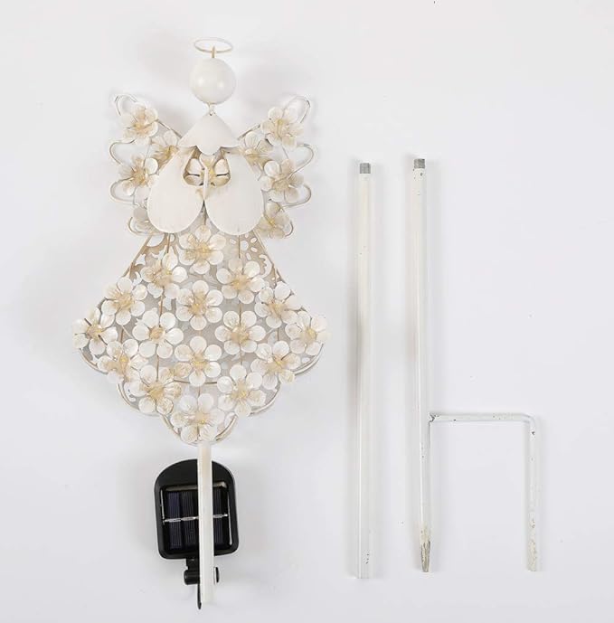 Solar White Angel Garden Stake Lights - Image 5