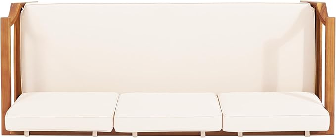 Christopher Knight Home Aston Outdoor 3 Seater Sofa, Upholstered Cushion Couch - Image 7