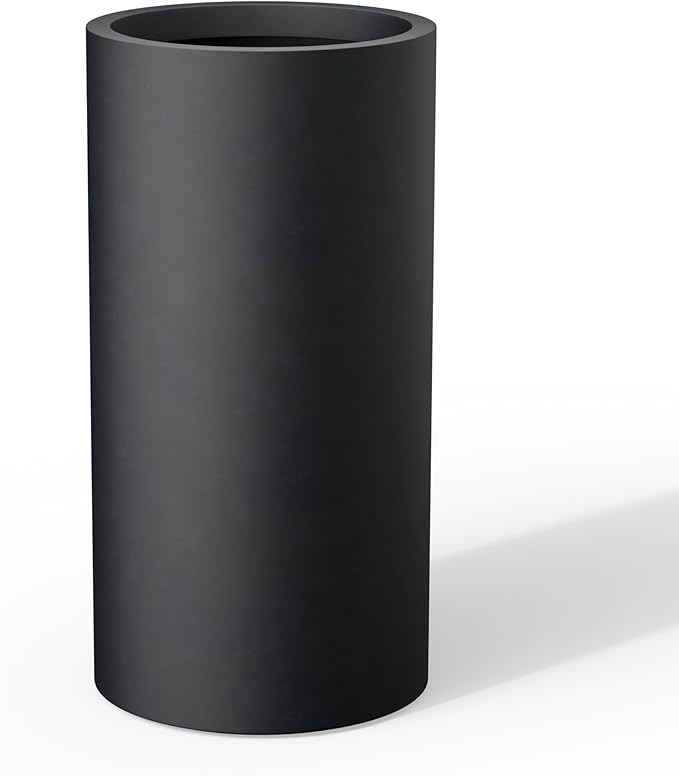 Kante 27.8 Inch Tall Cylindrical Planter, Large Round Plant Pots by Kante