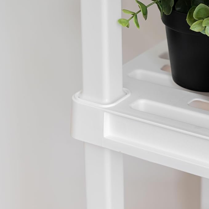 IRIS USA 3-Shelf Light Duty Plastic Storage Shelves, 150lb Capacity, Medium - Image 9