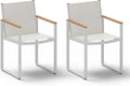 Outdoor Dining Chairs Set of 2, Aluminum Patio Dining Chiars by Oasbira