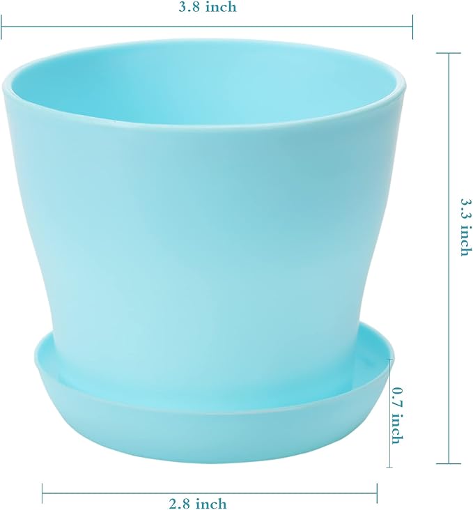 TDHDIKE 10 Pcs Plastic Planters Indoor Flower Plant Pots, Mini Flower Seedlings - Image 2