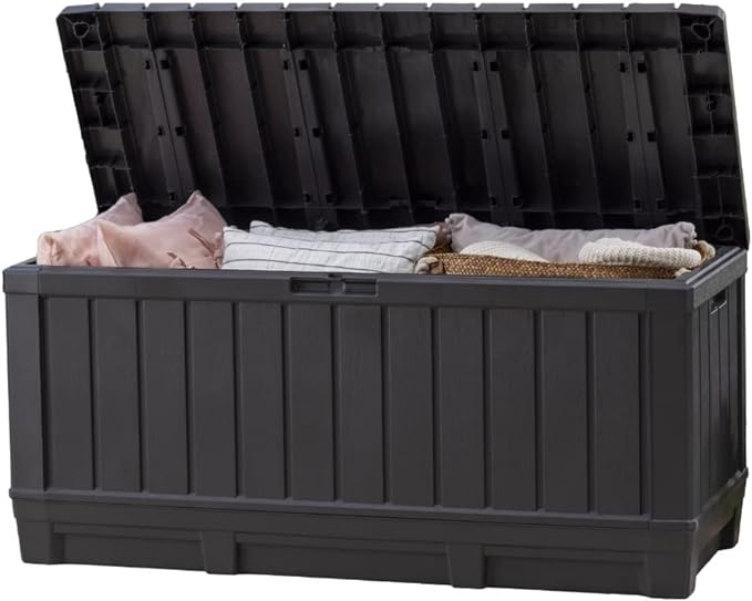 Keter Kentwood 92 Gallon Resin Deck Box-Organization and Storage by Keter