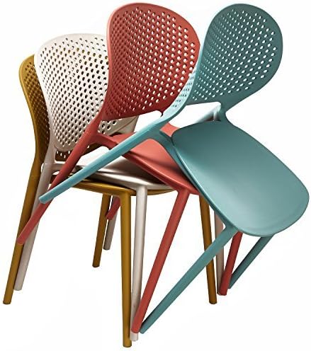 2xhome Set of 2 Patio Dining Chairs | Modern Stackable Outdoor Pool Side Chair - Image 7