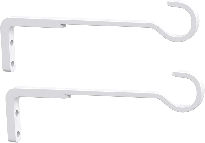8 Inch 2 Pack White Heavy Duty Outdoor Plant Hangers, Iron Hanging Plant - Image 7