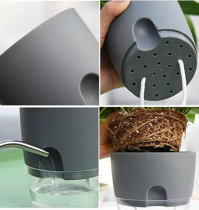 Self Watering Planter Pot with Upgraded Wick System – Modern Indoor Plant Pot - Image 9