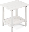 Adirondack Outdoor Side Table, 2-Tier Sturdy Patio End Table Weather Resistant by Apolimi