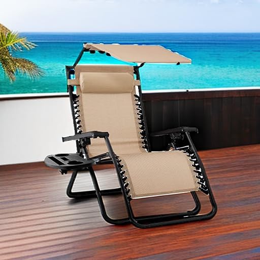 Best Choice Products Folding Zero Gravity Outdoor Recliner Patio Lounge Chair - Image 2