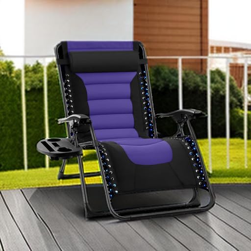 Best Choice Products Oversized Padded Zero Gravity Chair, Folding Outdoor Patio - Image 2
